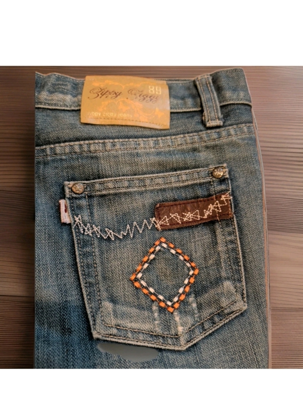 Zippy Ziggy Authentic Juniors Denim Shorts Handcrafted Original Design 9/11  29"